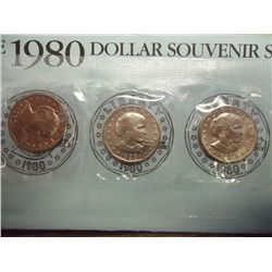1980 P/D/S SBA DOLLAR SOUVENIR SET