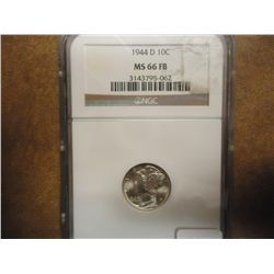 1944-D MERCURY DIME NGC MS66FB