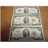 Image 1 : 1928-F,53-B AND 1963-A $2 US RED SEAL NOTES
