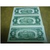 Image 2 : 1928-F,53-B AND 1963-A $2 US RED SEAL NOTES