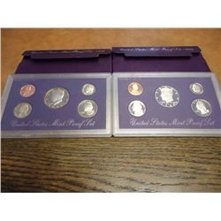 1988 & 1989 US PROOF SETS (WITH BOXES)