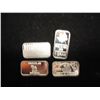 Image 1 : 4-1 GRAM FINE SILVER INGOTS HORSE, MAPLE LEAF