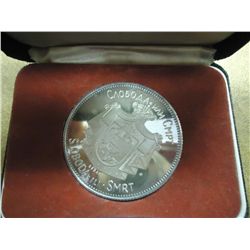 1967 YOGOSLAVIA .999 SILVER PF CROWN TONED