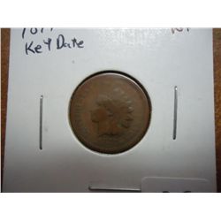 KEY DATE 1877 INDIAN HEAD CENT (VERY GOOD)