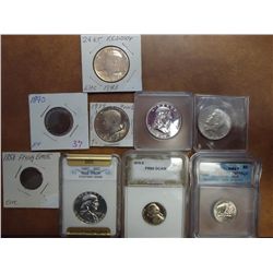 9 COIN LOT OF US COINS SEE DESCRIPTION