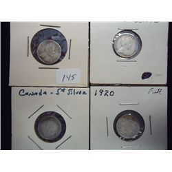 1902,09,14 & 20 CANADA SILVER 5 CENTS