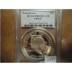 1990-P EISENHOWER CENTENNIAL SILVER DOLLAR PCGS PR