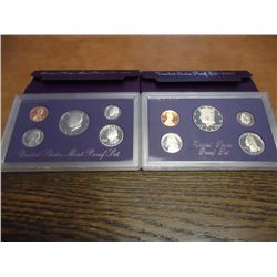 1987 & 1990 US PROOF SETS (WITH BOXES)