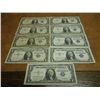 Image 1 : 1957 & 8-1957-A $1 SILVER CERTIFICATES 9 BILLS