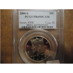 2000-S KENNEDY HALF DOLLAR PCGS PR69 DCAM