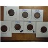 Image 1 : 1901-1907 INDIAN HEAD CENTS 7 COINS ALL VF'S & UP
