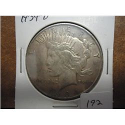 1934-D PEACE SILVER DOLLAR