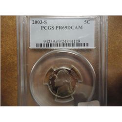 2003-S JEFFERSON NICKEL PCGS PR69 DCAM