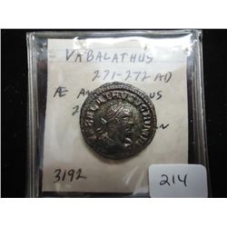 271-272 A.D. VABALATHUS ANCIENT COIN AU
