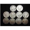 Image 1 : 10 ASSORTED 1940'S MERCURY DIMES