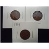Image 1 : 3-1909 LINCOLN CENTS 1-(EXTRA FINE), 1-(FINE) &