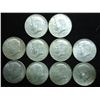 Image 1 : 10 ASSORTED 40% SILVER KENNEDY HALF DOLLARS