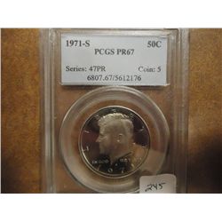 1971-S KENNEDY HALF DOLLAR PCGS PR67