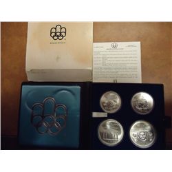 1974 CANADA SILVER UNC 4 COIN 1976 OLYMPIC SET