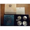 Image 1 : 1974 CANADA SILVER UNC 4 COIN 1976 OLYMPIC SET