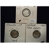 Image 1 : 1912,14 & 17 CANADA SILVER 10 CENTS