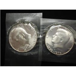 2-1976-S SILVER BICENTENNIAL KENNEDY HALF DOLLARS
