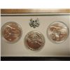 Image 1 : 1983 P/D/S US OLYMPIC 3 UNC SILVER DOLLAR SET