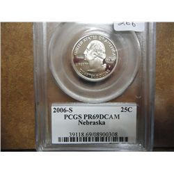 2006-S NEBRASKA QUARTER PCGS PR69 DCAM