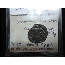 330-346 A.D. COMMEMORATIVE VRBS ROMA ANCIENT COIN