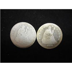 1853 & 1876 SEATED LIBERTY QUARTERS