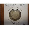 Image 1 : 1910 CANADA SILVER 25 CENTS
