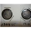 Image 1 : 1904 & 1910 CANADA SILVER 5 CENTS