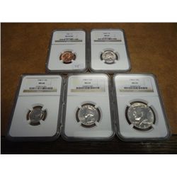 1986-P US MINT SET (UNC) ALL NGC SLABS SEE DESC.