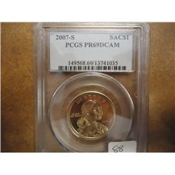 2007-S SACAGAWEA DOLLAR PCGS PR69 DCAM