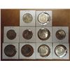 Image 2 : 10 ASSORTED 1976 BICENTENNIAL KENNEDY HALF DOLLARS