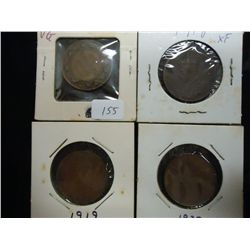 1917,18,19 & 20 CANADA US LARGE CENTS