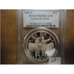 2004-P LEWIS & CLARK SILVER DOLLAR PCGS PR69 DCAM
