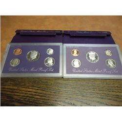 1989 & 1990 US PROOF SETS (WITH BOXES)