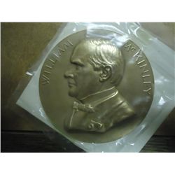 US MINT LIST MEDAL #124 3" BRONZE WILLIAM MCKINLEY
