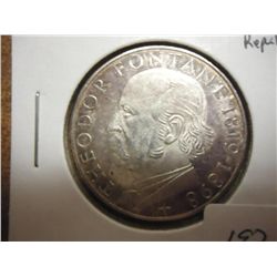 1969-G GERMAN FEDERAL REPUBLIC SILVER 5 MARKS