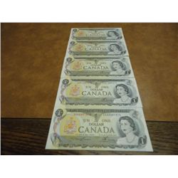5-1973 CANADA $1 CURRENCY CRISP UNC SERIAL