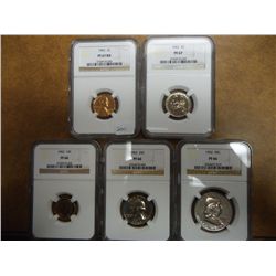 1962 US SILVER PROOF SET ALL NGC SLABS