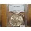 Image 1 : 1923 PEACE SILVER DOLLAR PCGS MS62