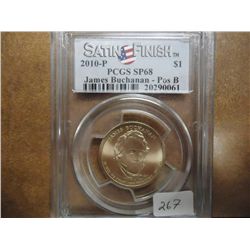 2010-P BUCHANAN DOLLAR PCGS SP68 POS. B