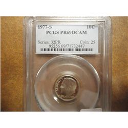 1977-S ROOSEVELT DIME PCGS PR69 DCAM