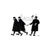 Image 1 : J Herr Offset Lithograph Three Rabbis in Art Museum