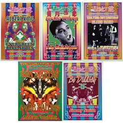 5 Soul & Blues Repro Concert Posters Bo Diddley, Wilson