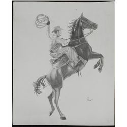 Britt 2003 Signed Original Pencil Drawing