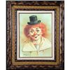 Image 1 : Hoppin Original Painting Clown Portrait -Framed