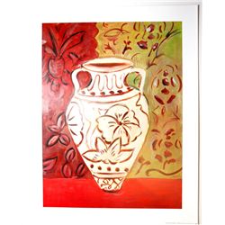 Lotus Pot II by Joyce Lieberman Lithograph Painting